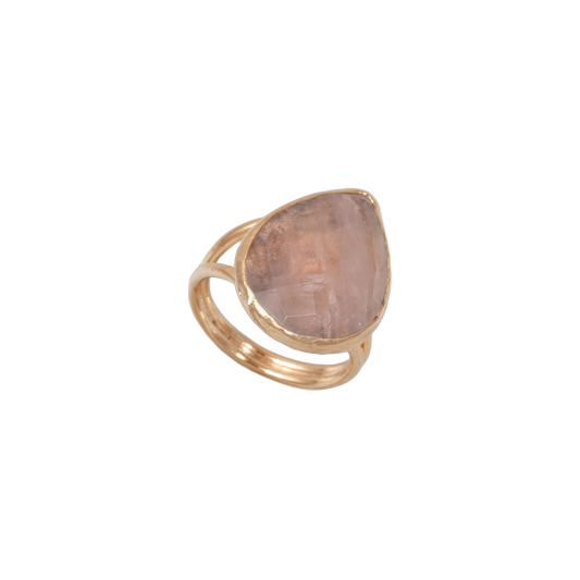 Doğal Taş Damla Yüzük - 15x20mm