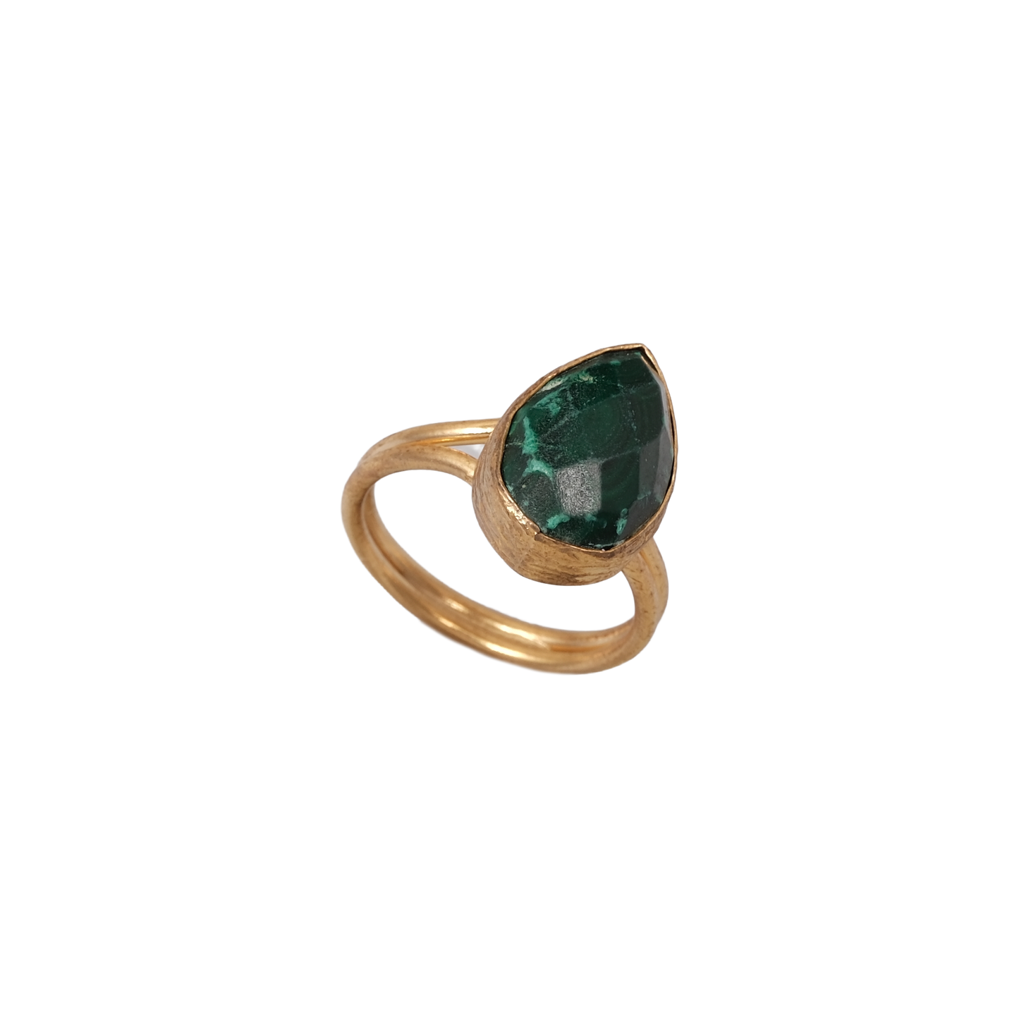 Doğal Taş Damla Yüzük - 10x15mm