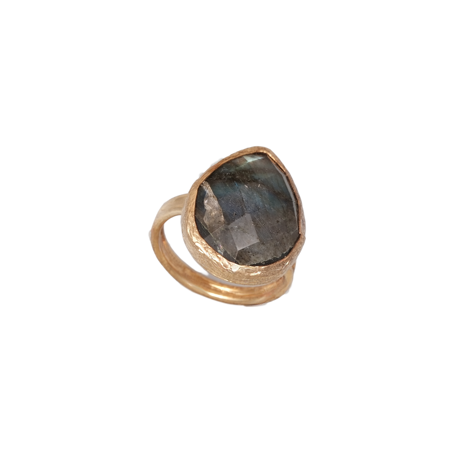 Doğal Taş Damla Yüzük - 15x20mm
