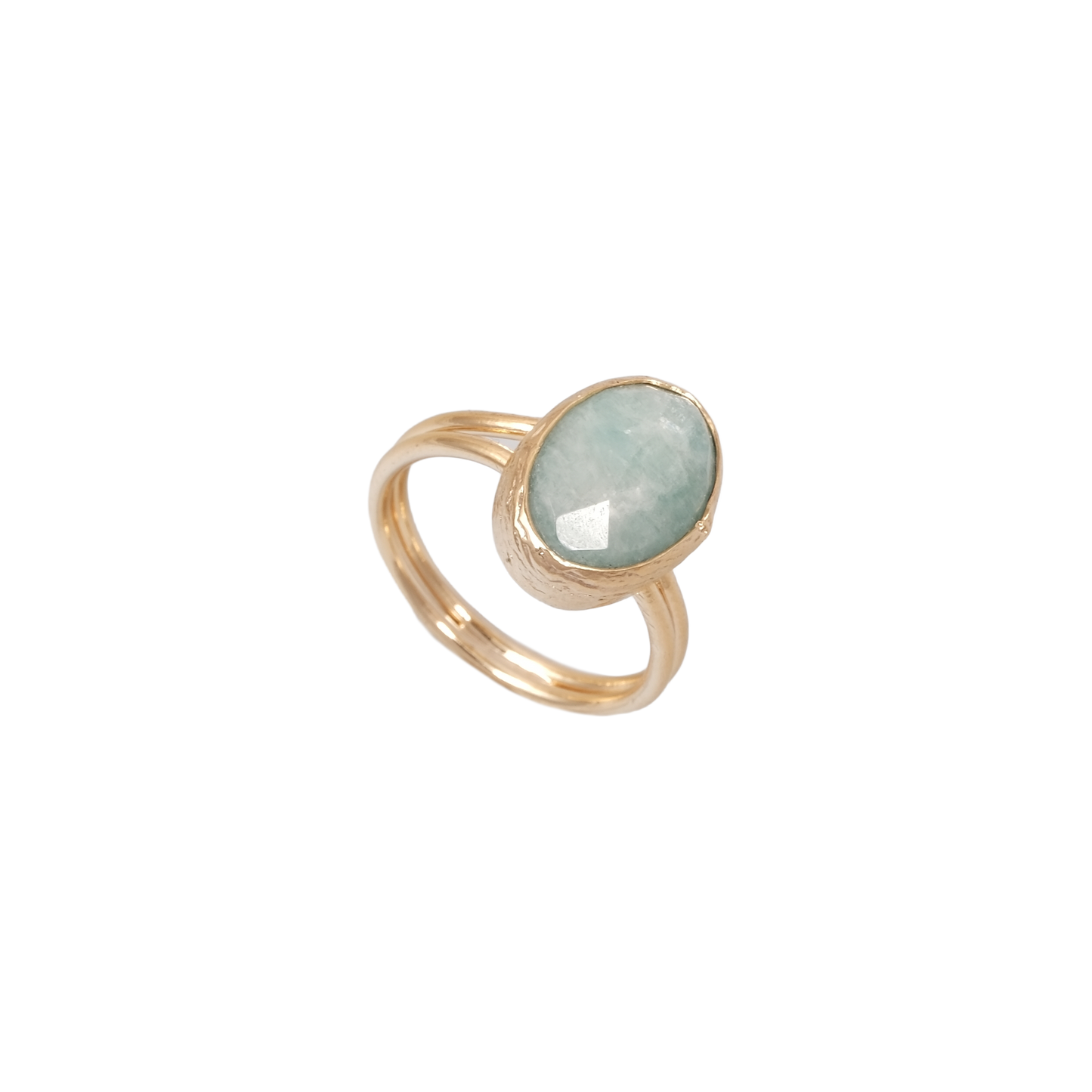 Doğal Taş Oval Wrap Yüzük - 10x14mm