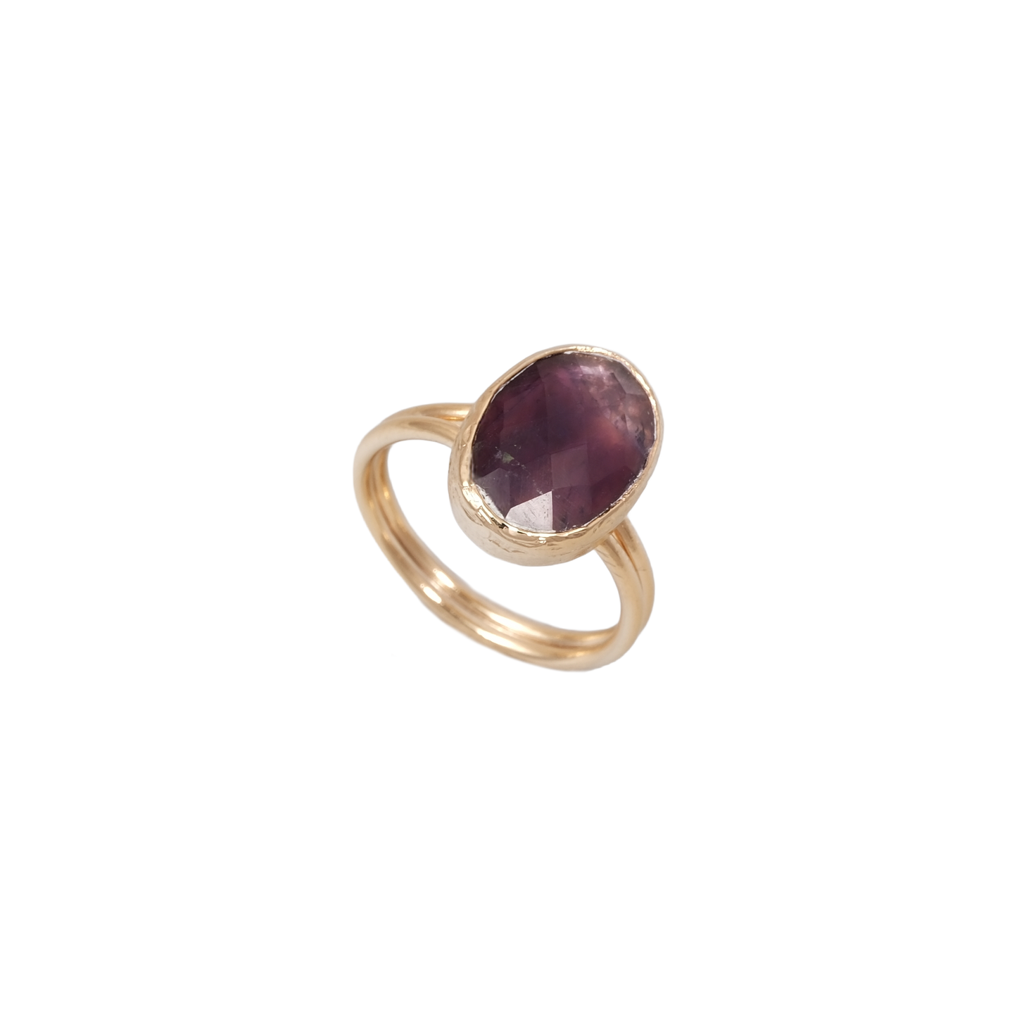 Doğal Taş Oval Wrap Yüzük - 10x14mm