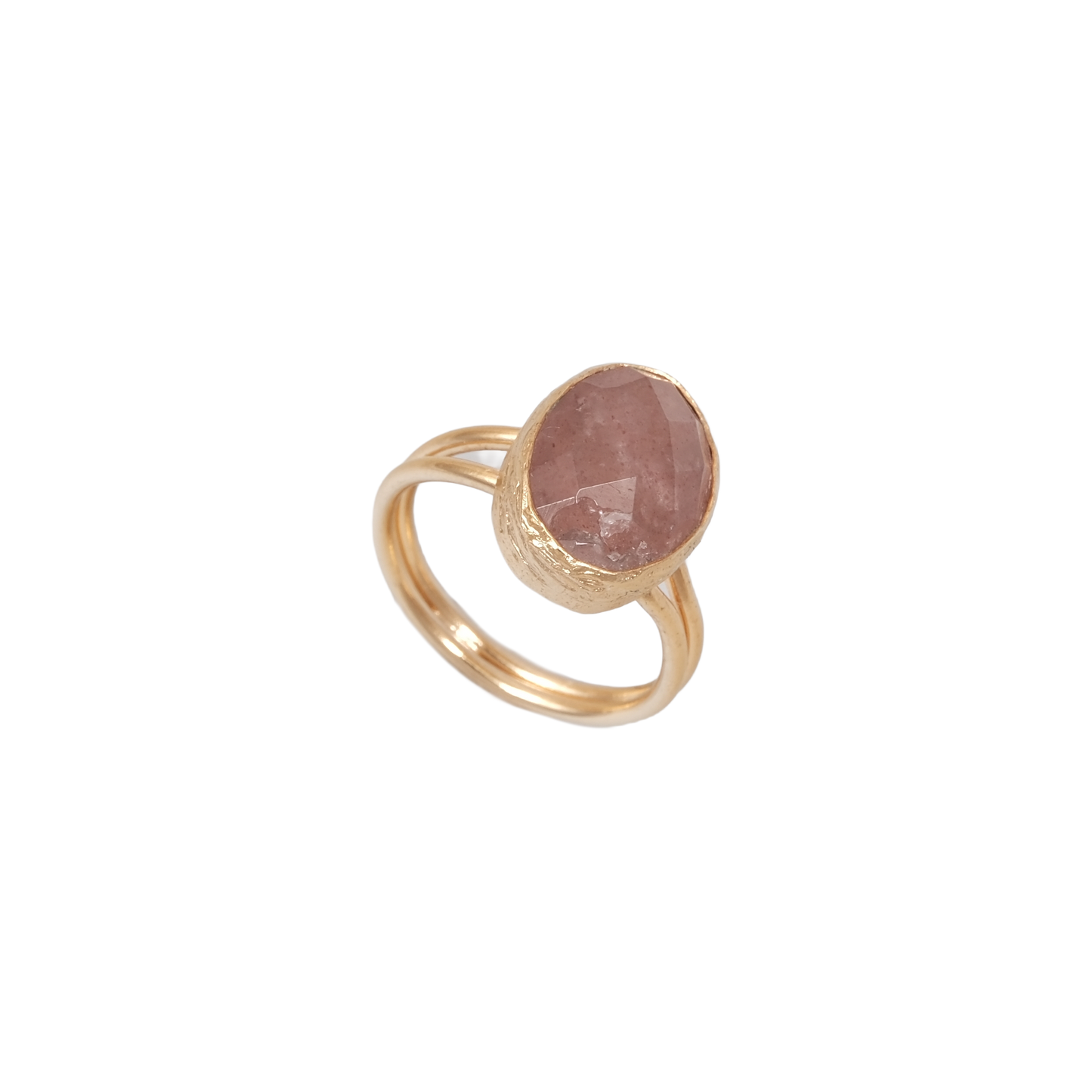 Doğal Taş Oval Wrap Yüzük - 10x14mm