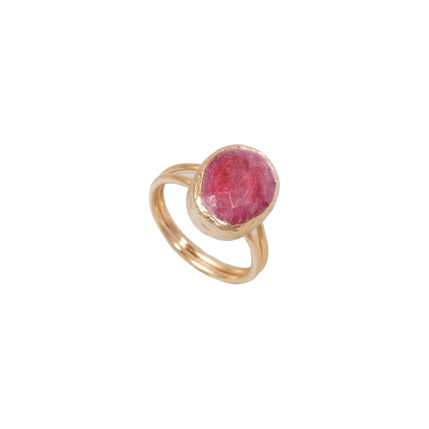 Doğal Taş Oval Wrap Yüzük - 10x14mm