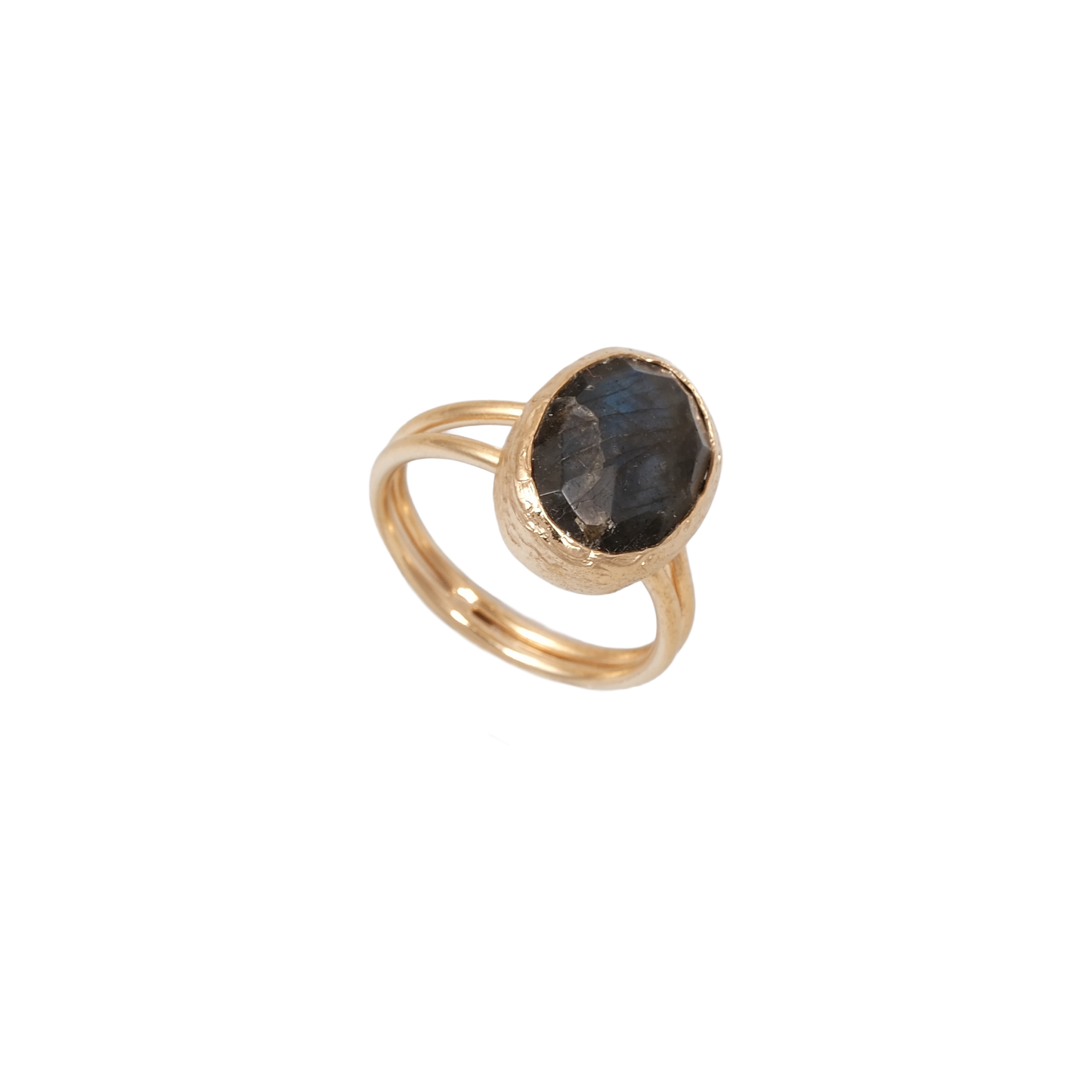 Doğal Taş Oval Wrap Yüzük - 10x14mm
