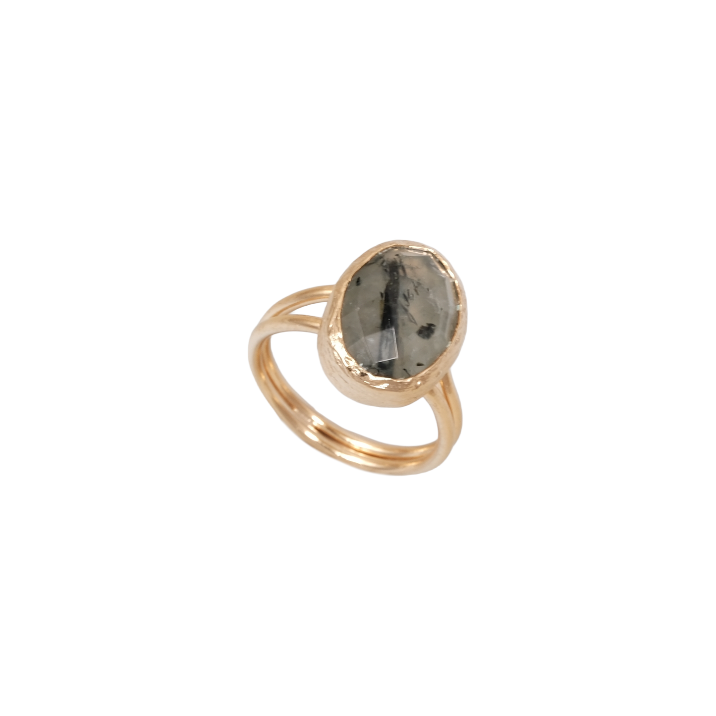 Doğal Taş Oval Wrap Yüzük - 10x14mm