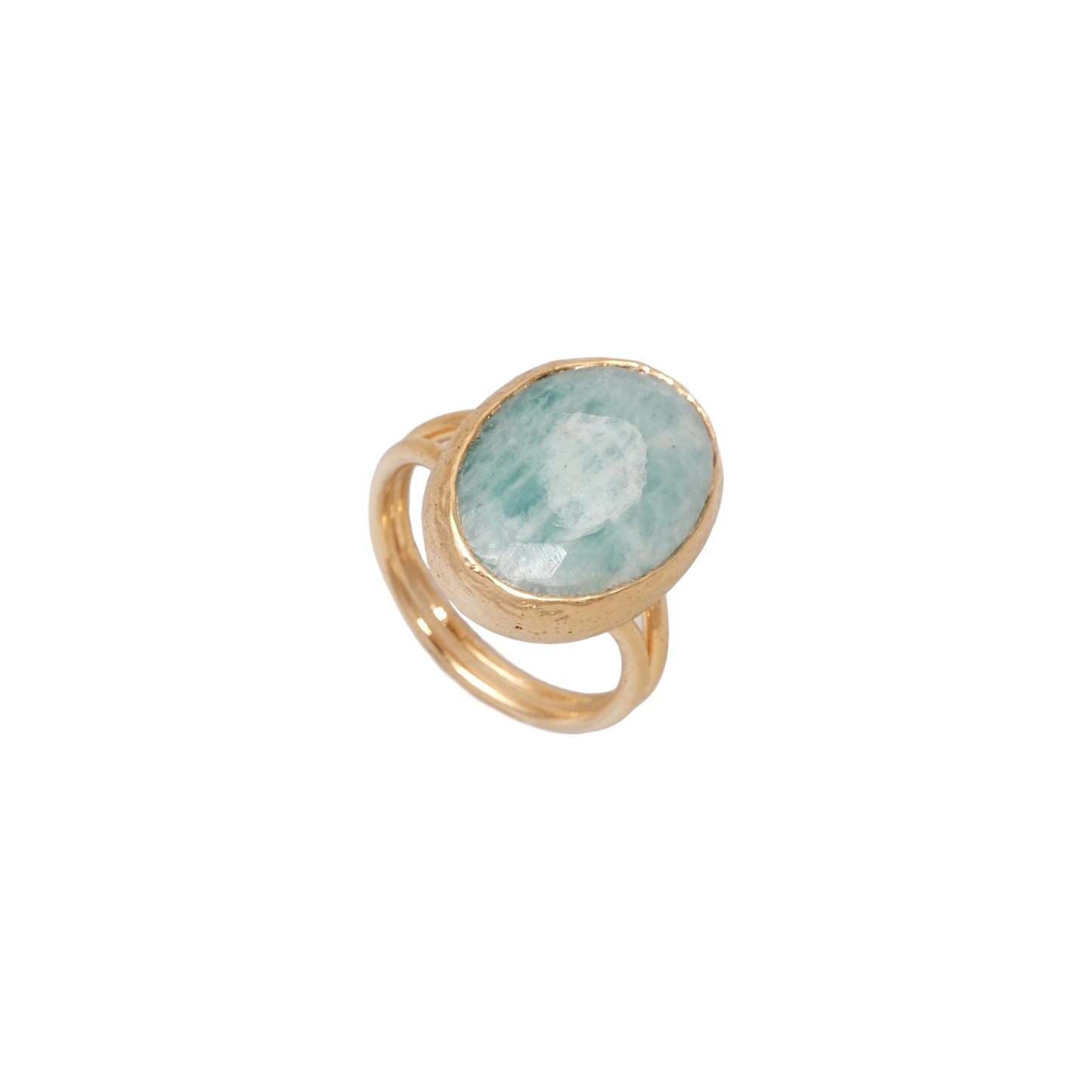 Doğal Taş Oval Yüzük - 13x18mm