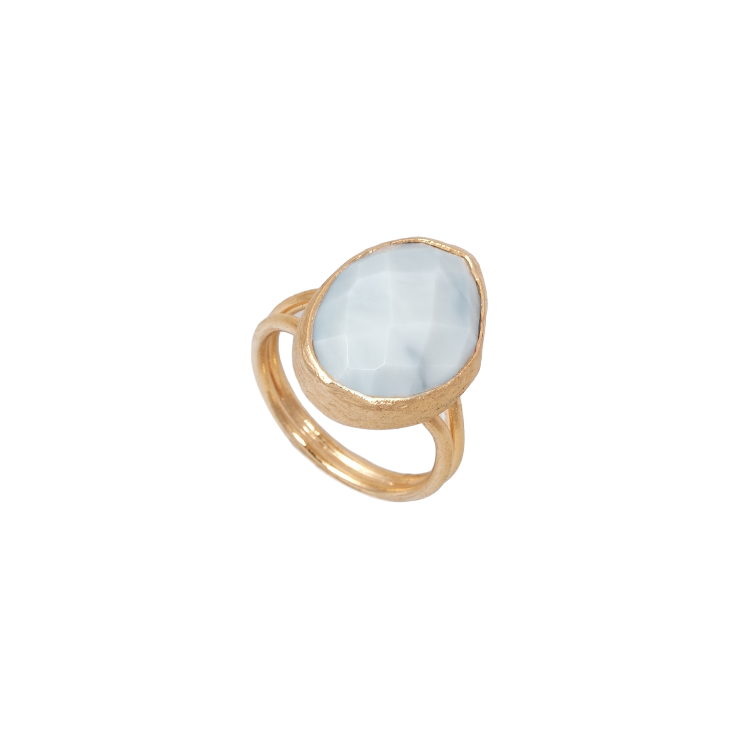 Doğal Taş Oval Yüzük - 13x18mm