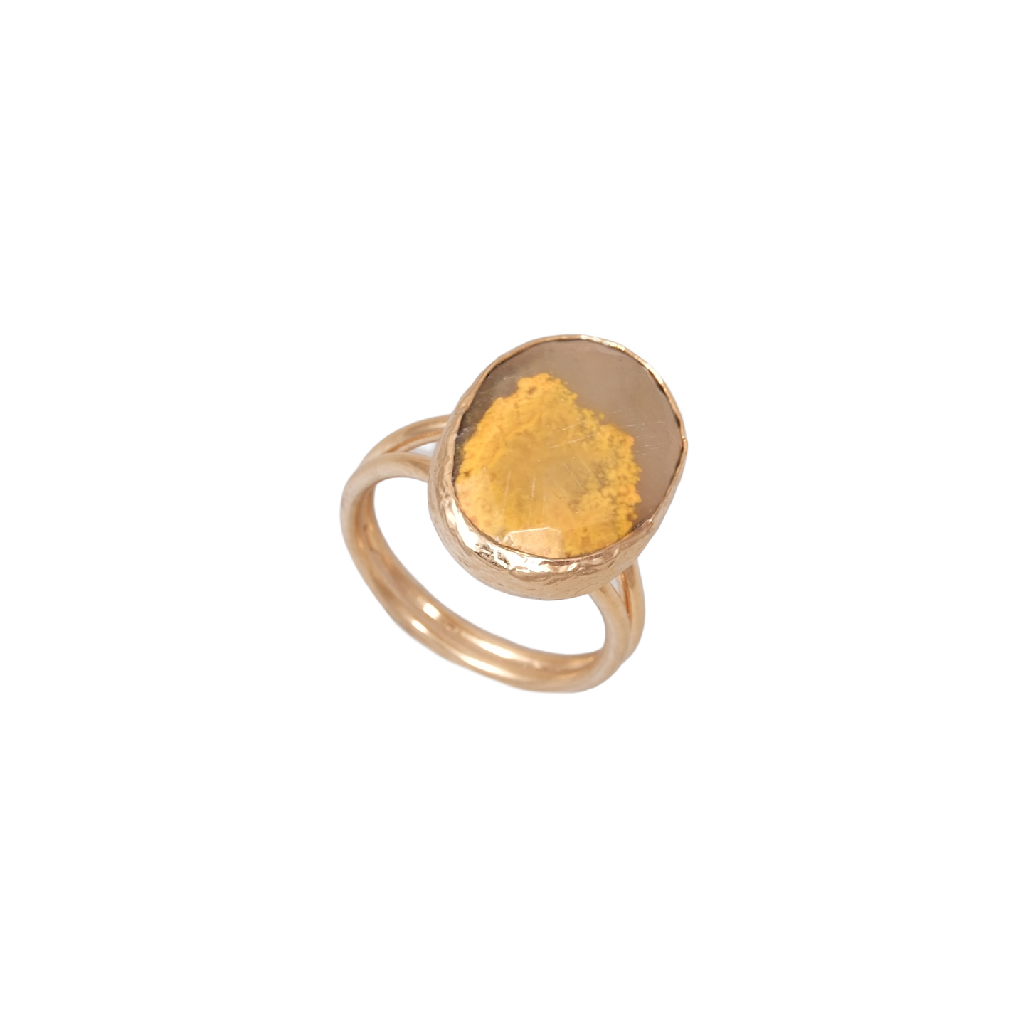 Doğal Taş Oval Yüzük - 13x18mm