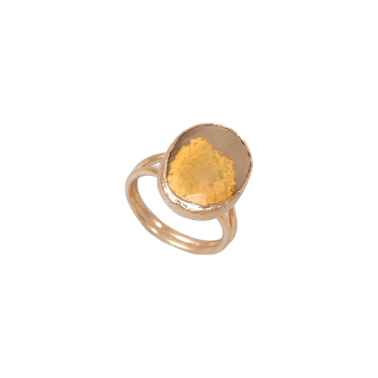 Doğal Taş Oval Yüzük - 13x18mm