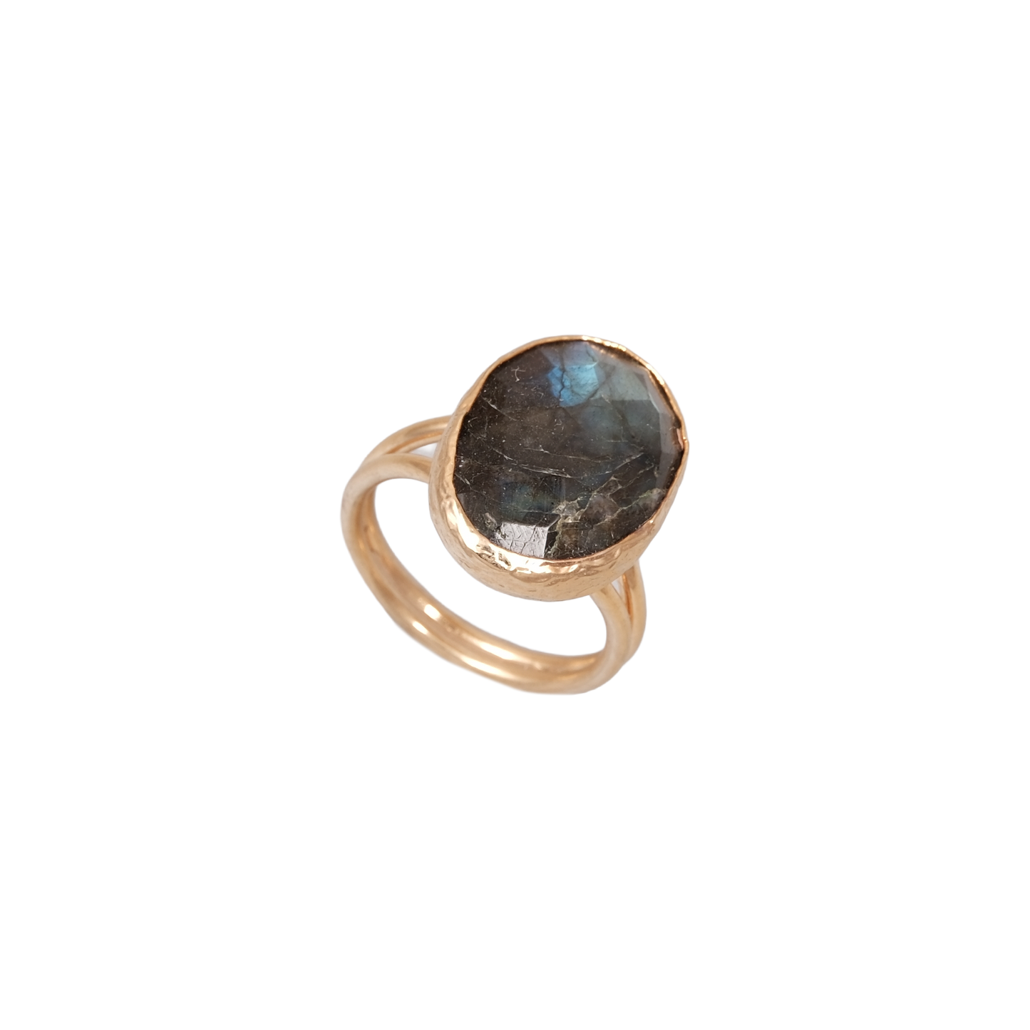 Doğal Taş Oval Yüzük - 13x18mm