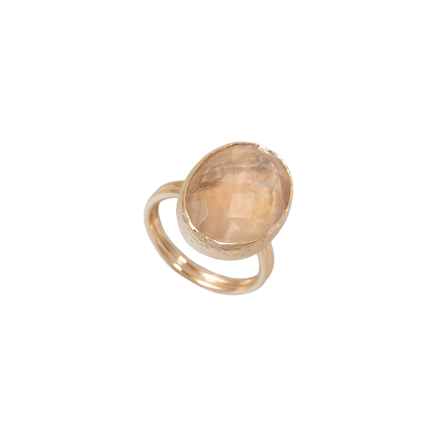 Doğal Taş Oval Yüzük - 13x18mm