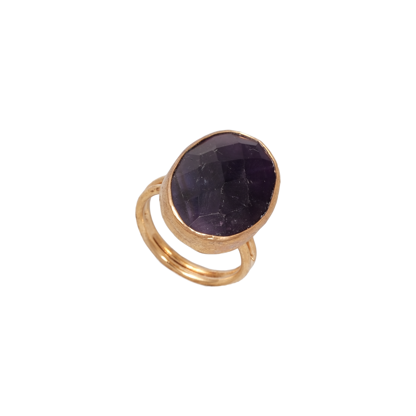 Doğal Taş Oval Yüzük - 15x20mm