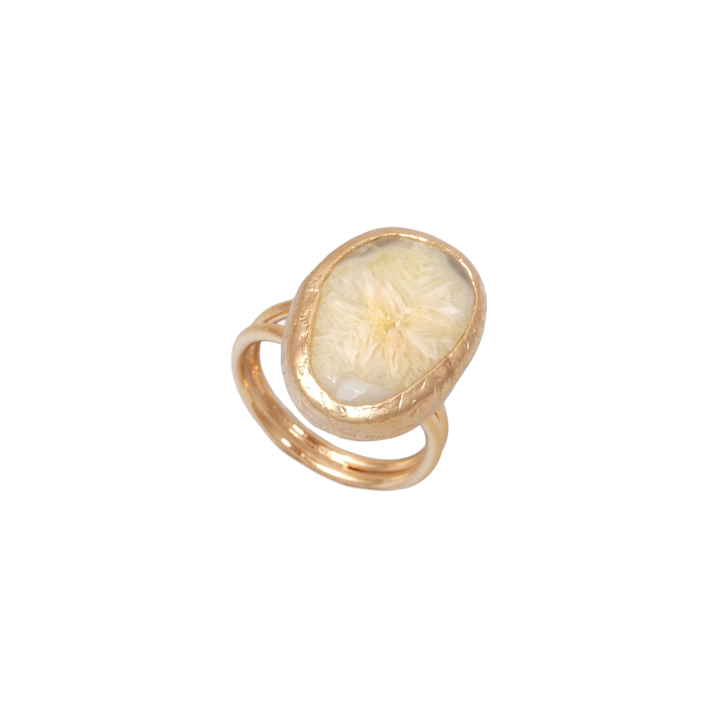 Doğal Taş Oval Yüzük - 15x20mm