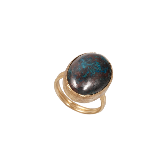 Doğal Taş Oval Yüzük - 15x20mm