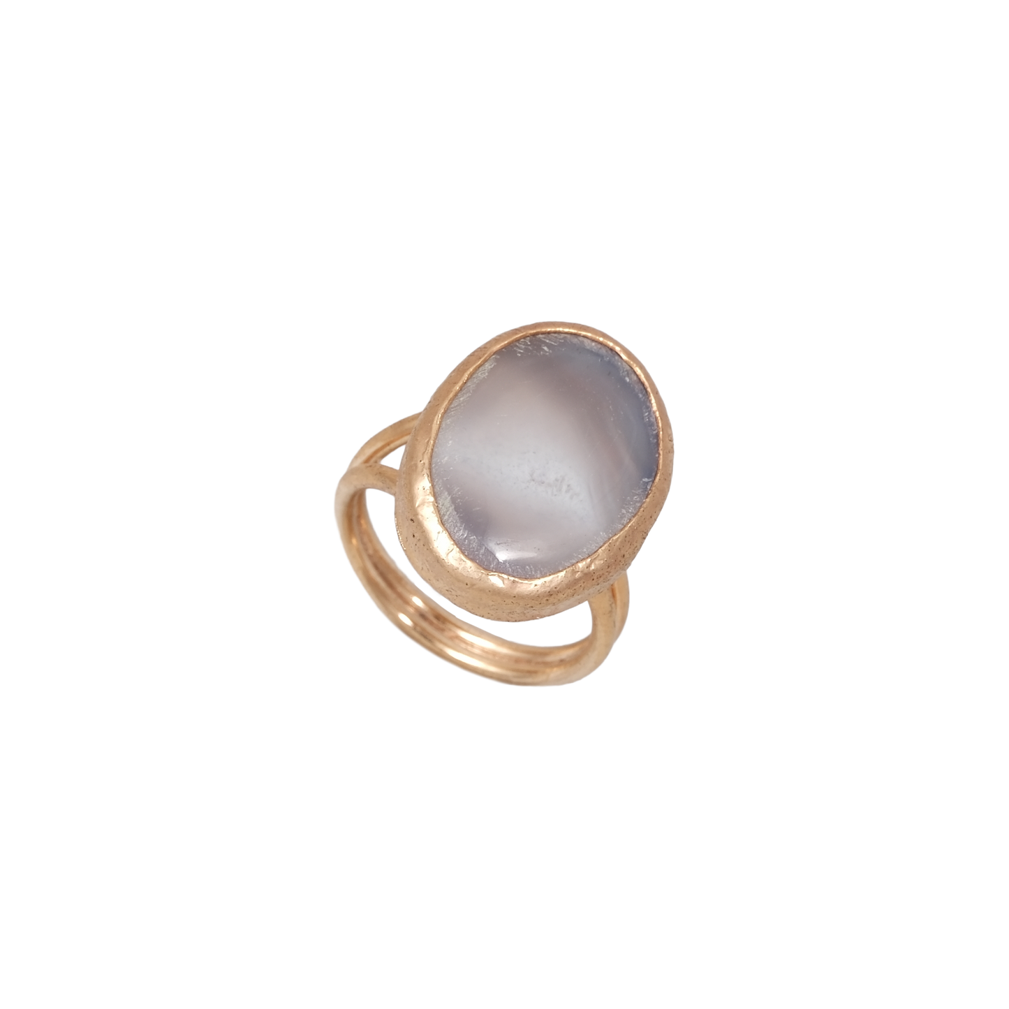 Doğal Taş Oval Yüzük - 15x20mm