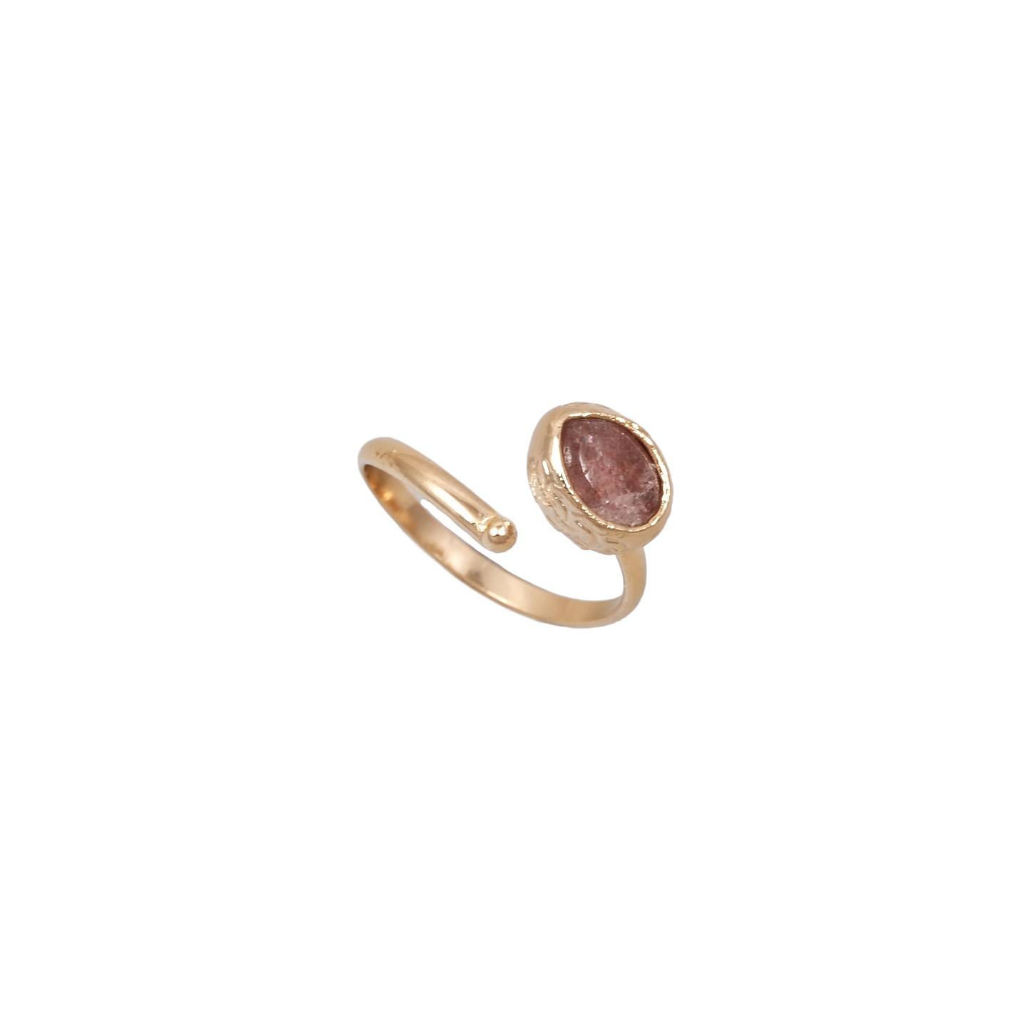Doğal Taş Oval Wrap Yüzük - 6x9mm