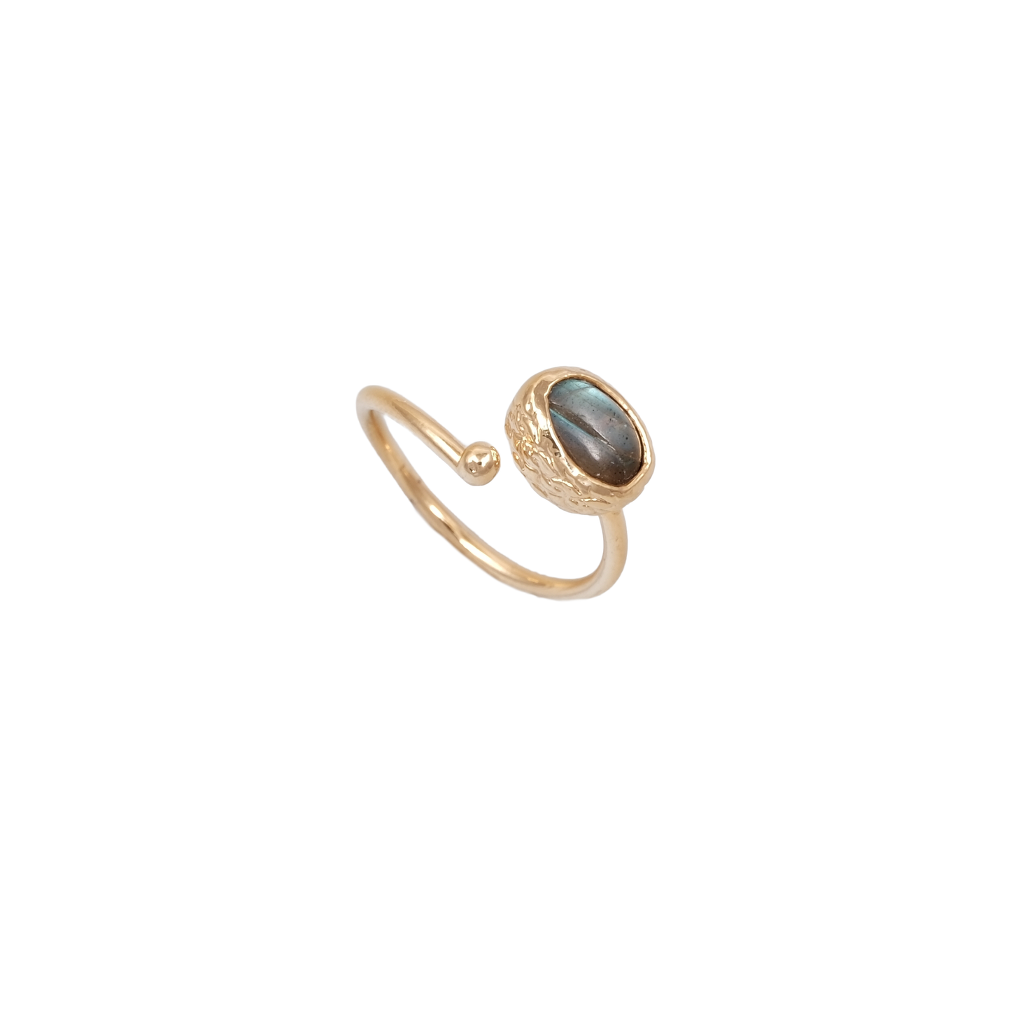 Doğal Taş Oval Wrap Yüzük - 6x9mm