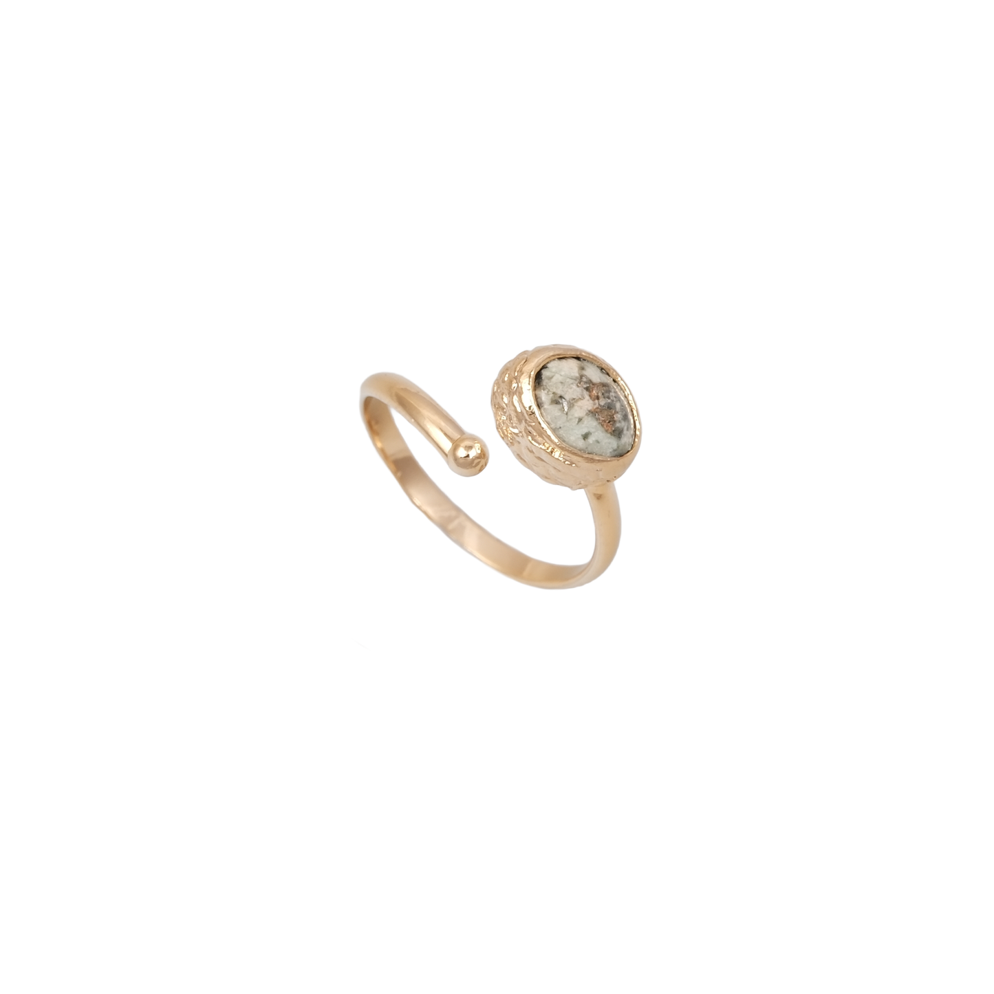 Doğal Taş Oval Wrap Yüzük - 6x9mm