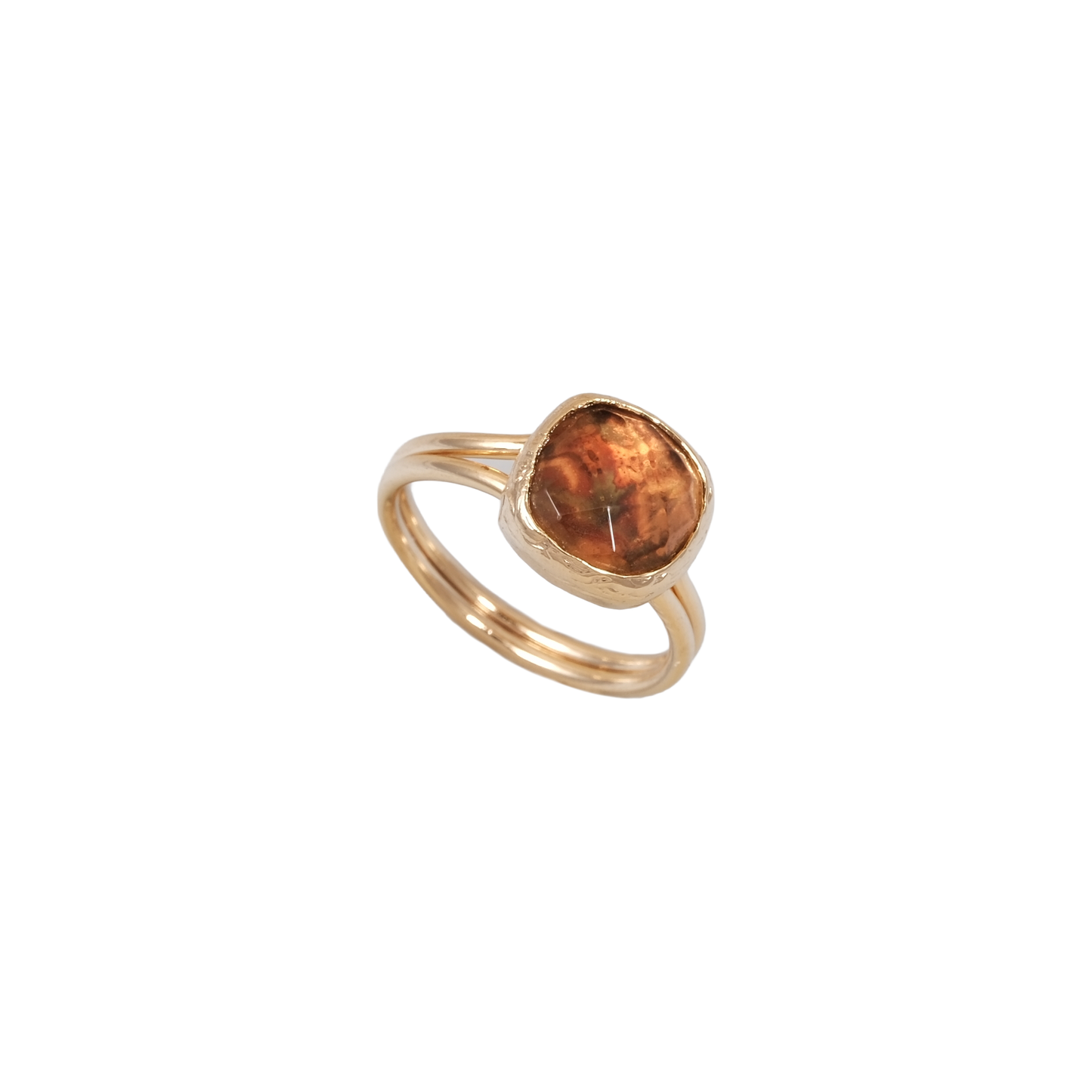 Doğal Taş Kare Yüzük - 10x10mm