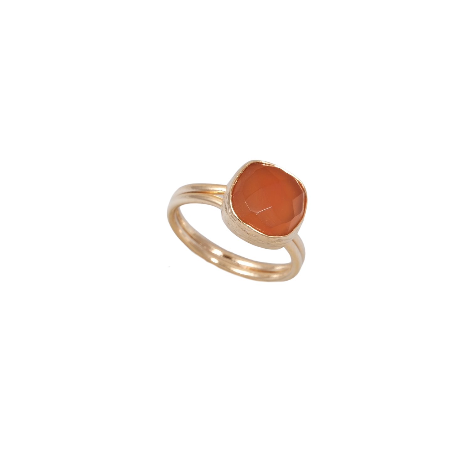 Doğal Taş Kare Yüzük - 10x10mm