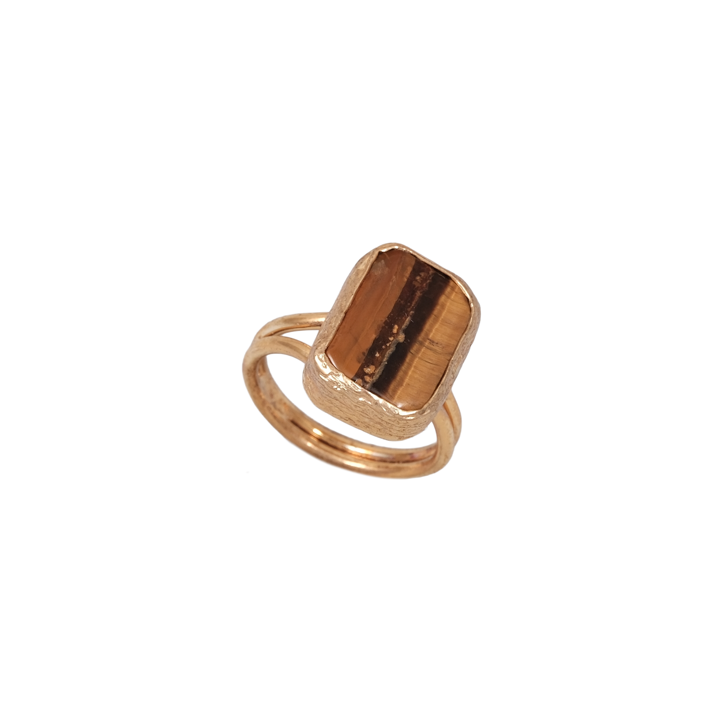 Doğal Taş Dikdörtgen Yüzük - 12x16mm
