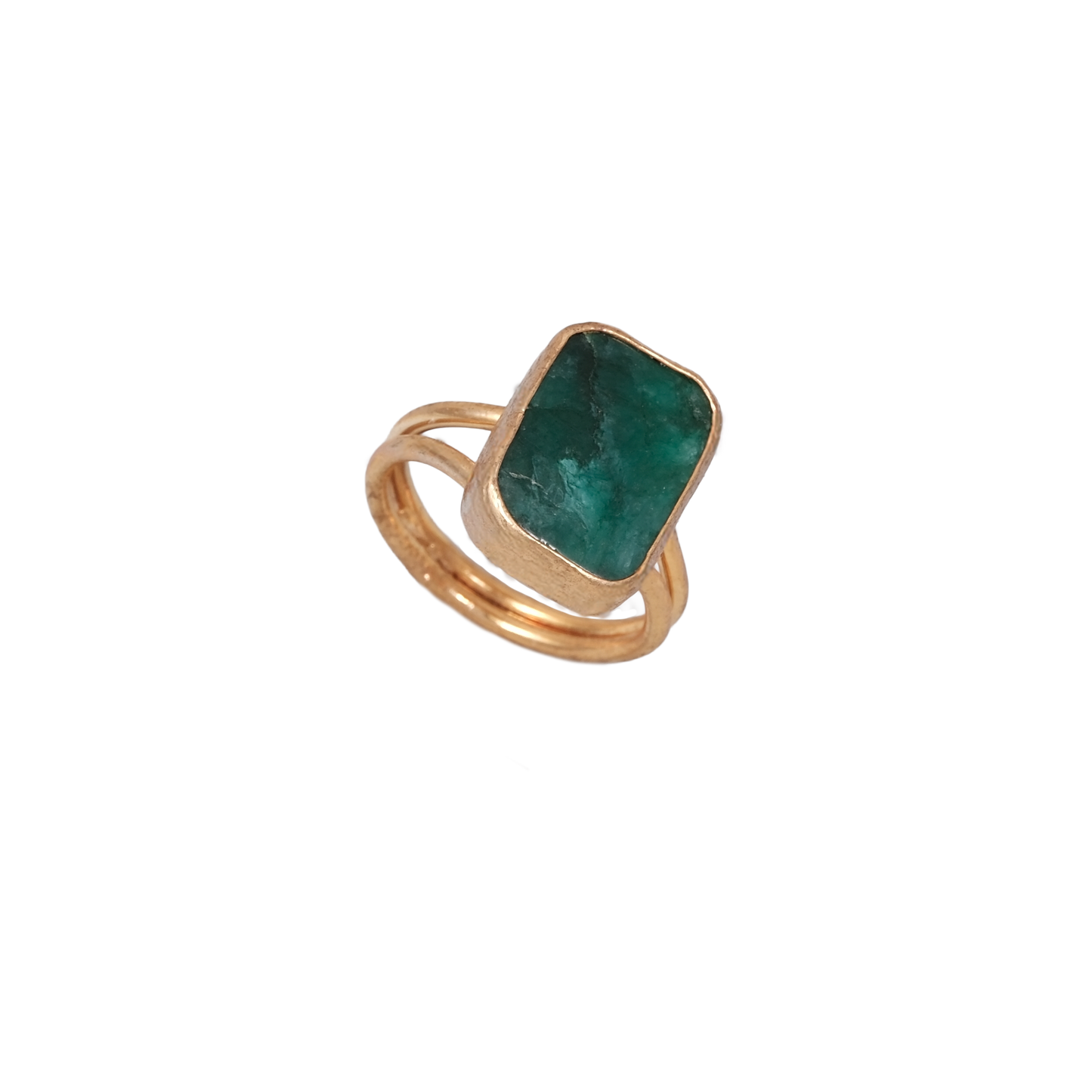 Doğal Taş Dikdörtgen Yüzük - 12x16mm