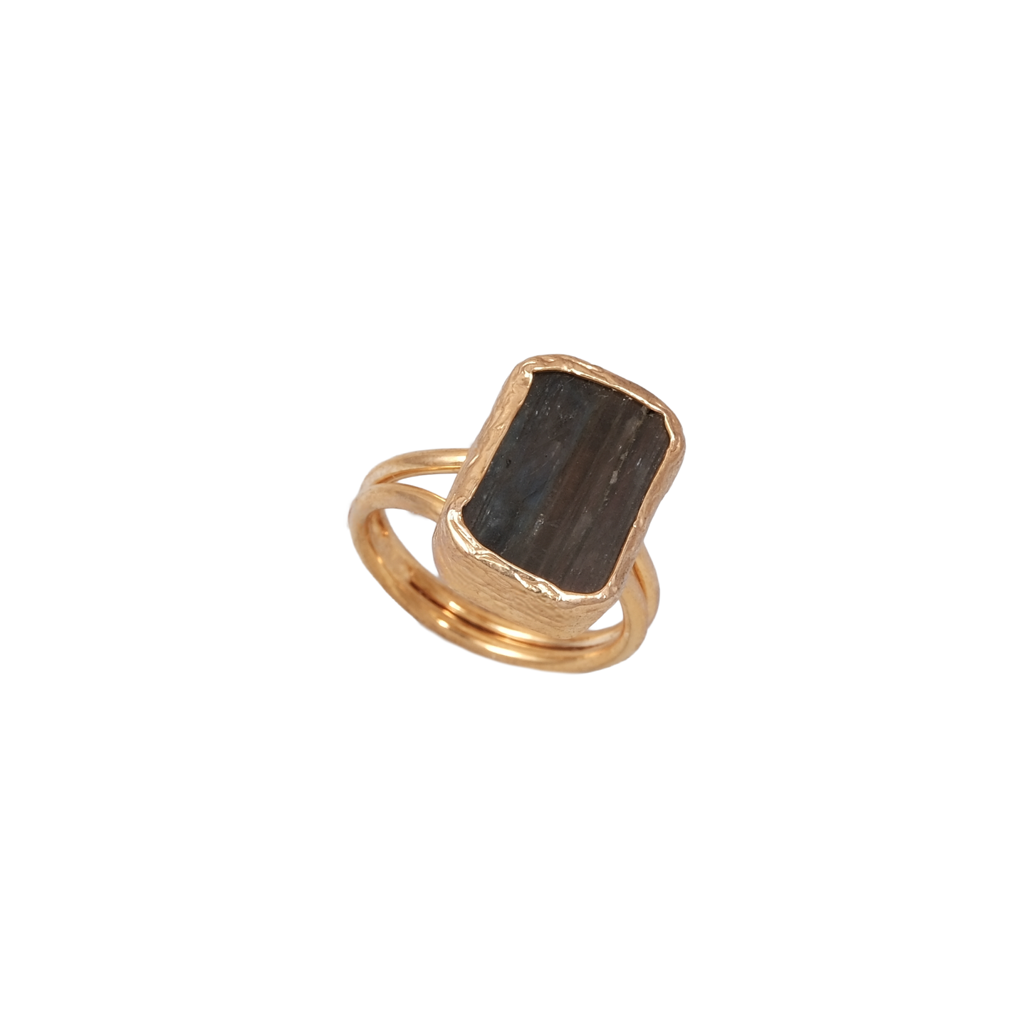 Doğal Taş Dikdörtgen Yüzük - 12x16mm