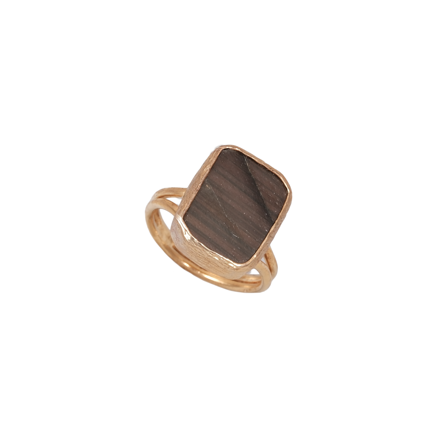 Doğal Taş Dikdörtgen Yüzük - 15x20mm