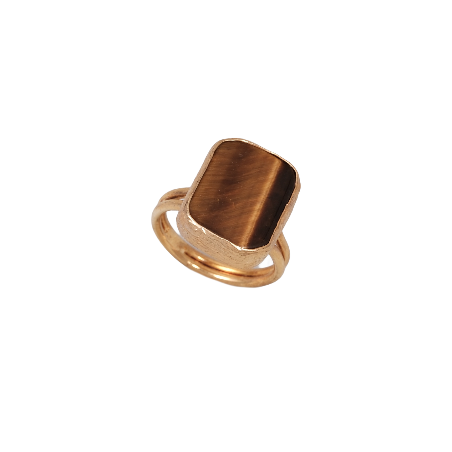 Doğal Taş Dikdörtgen Yüzük - 15x20mm