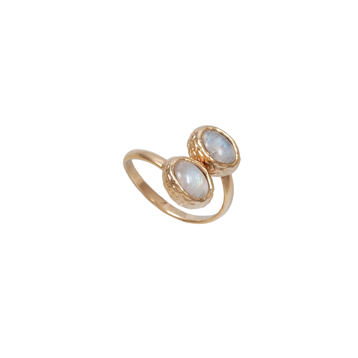 Doğal Taş Oval İkili Yüzük - 6x9mm