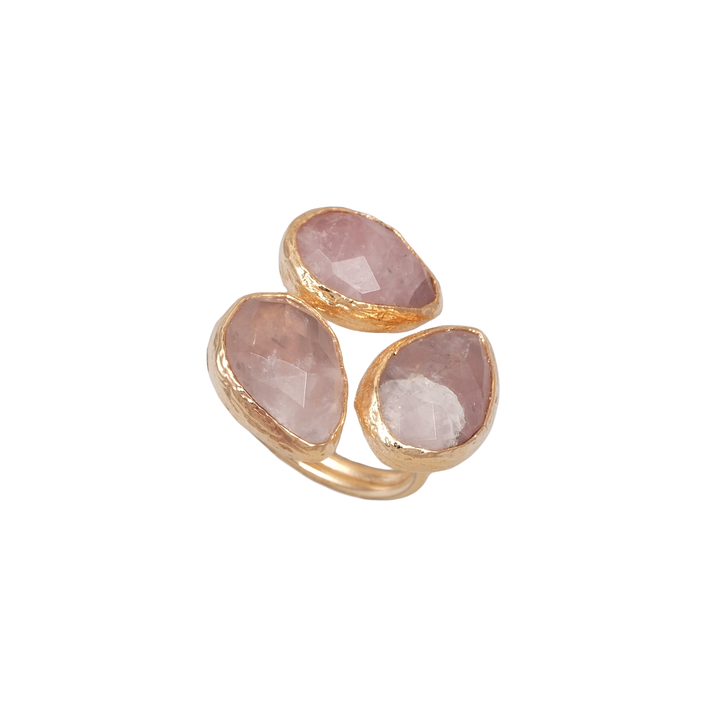 Doğal Taş Damla Üçlü Yüzük - 10x15mm