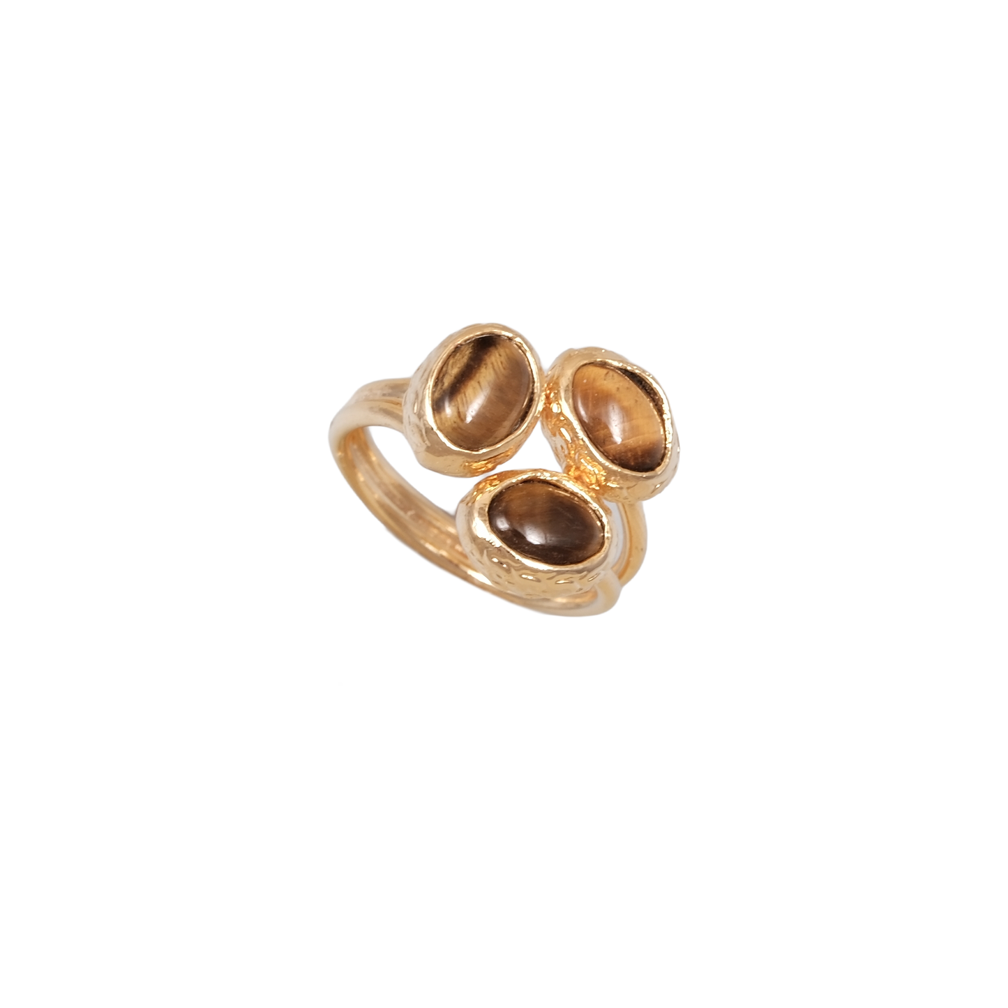 Doğal Taş Oval Üçlü Yüzük - 6x9mm